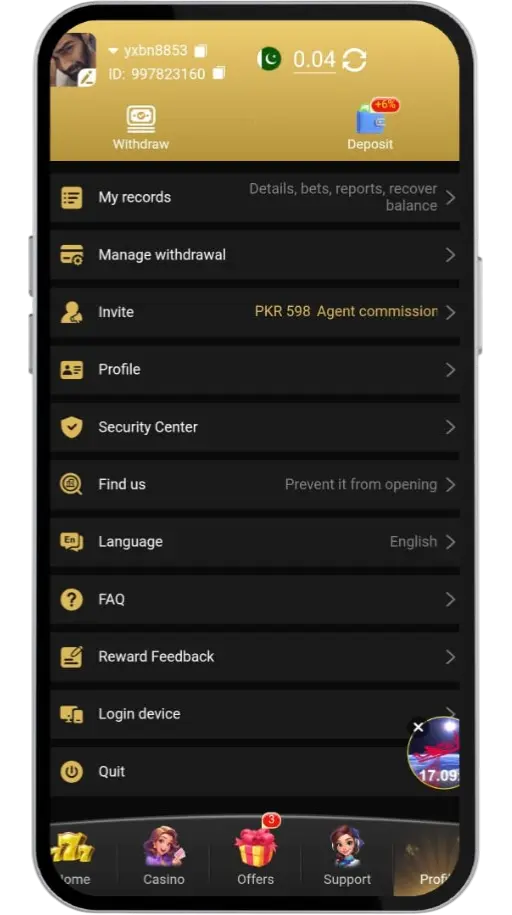 PKR98 game download and get rs 555 bonuse