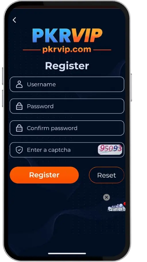 Sign up and get welcome bonus on PKRVIP game App